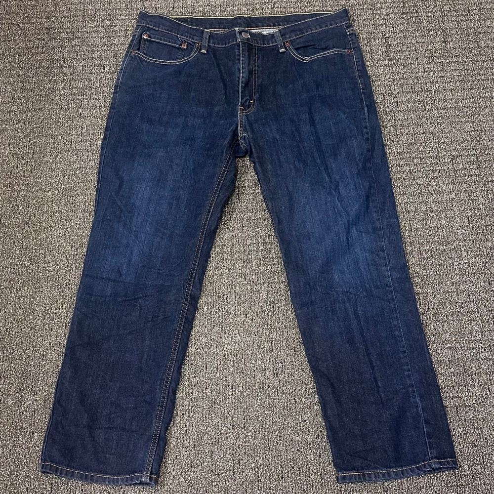 Levis 541 Athletic Taper Jeans Mens 36x30 Dark Wash Indigo Denim Blue Pants - Picture 2 of 7